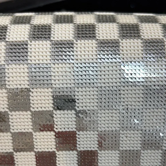 NWOT Michael Kors Sequin Silver and White Bag - Picture 2 of 16